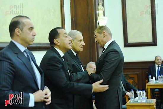 الدكتور مصطفى مدبولى رئيس الوزراء خلال العزاء الدكتور مصطفى مدبولى رئيس الوزراء خلال العزاء
