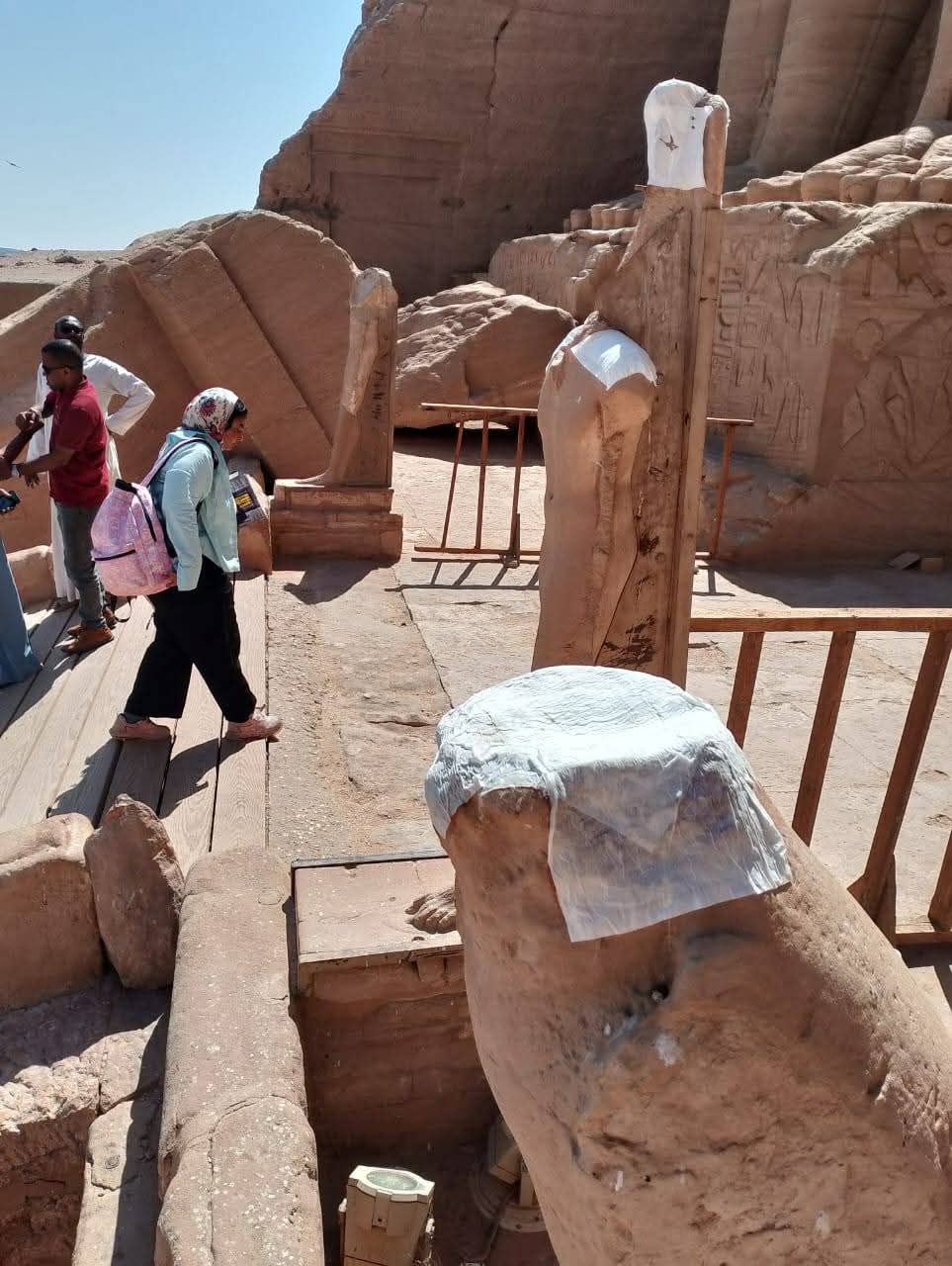ترميم معبد أبوسمبل قبل ظاهرة تعامد الشمس (4) ترميم معبد أبوسمبل قبل ظاهرة تعامد الشمس (4)
