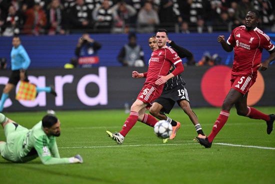 مباراة ليفربول وآينتراخت فرانكفورت يفاجئ ليفربول دورى أبطال أوروبا