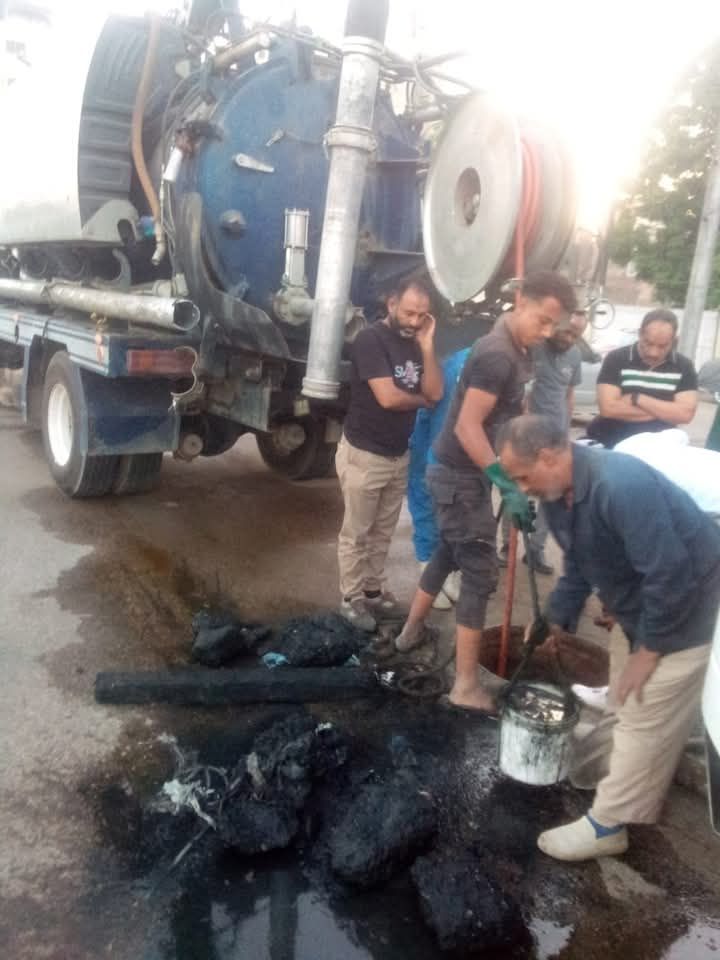 جهود تطهير شبكة الصرف جهود تطهير شبكة الصرف