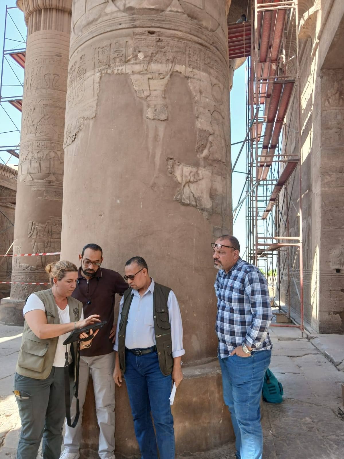 أعمال البعثة الألمانية بمعبد كوم أمبو (2) أعمال البعثة الألمانية بمعبد كوم أمبو (2)