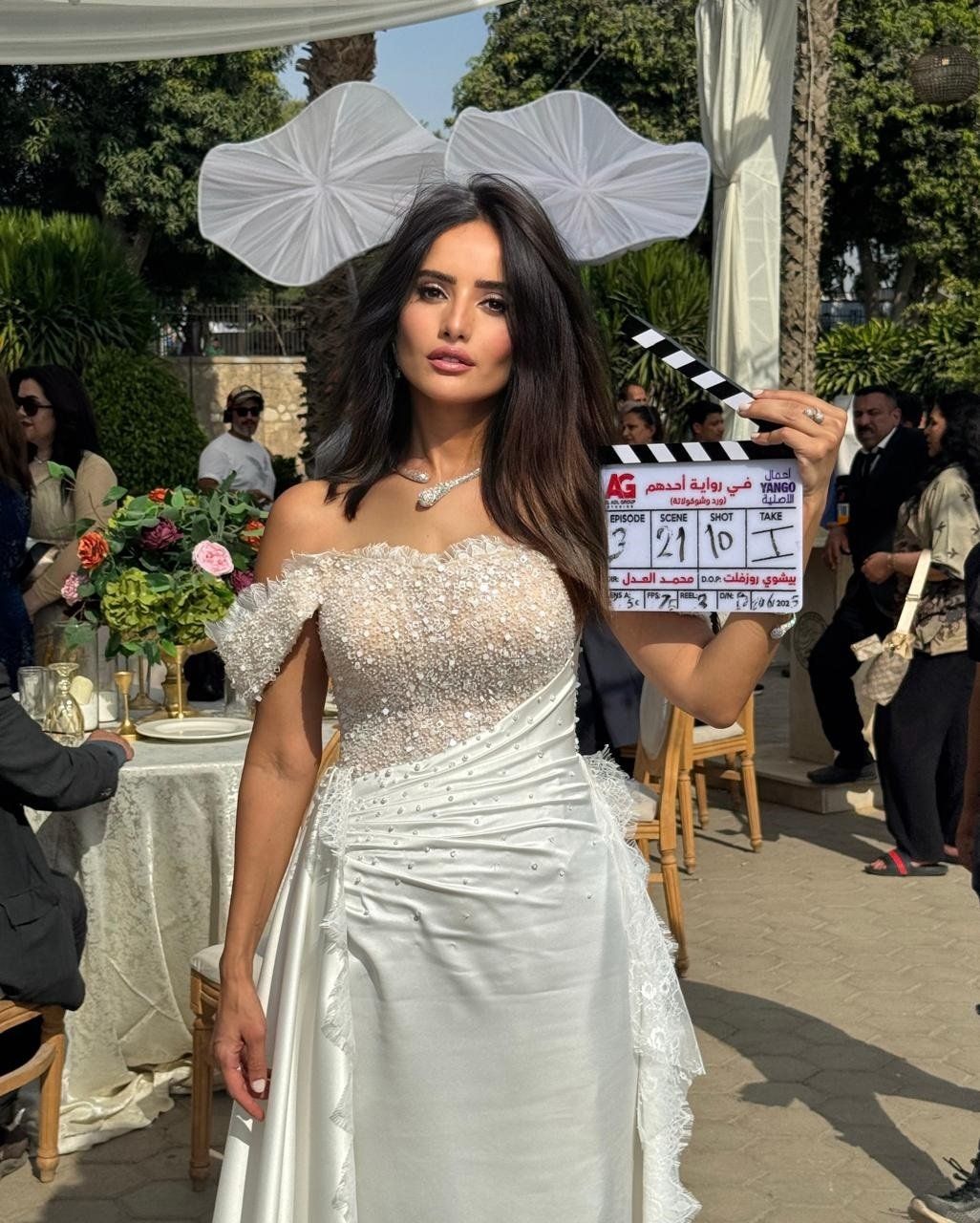 زينة في كواليس مسلسل ورد وشوكولاته زينة في كواليس مسلسل ورد وشوكولاته