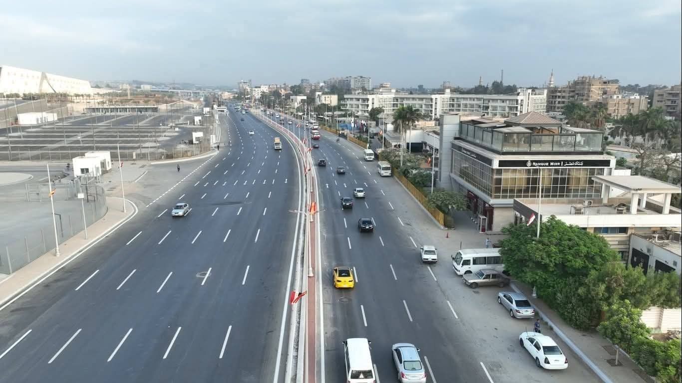 الطرق بمحيط المتحف المصرى الكبير الطرق بمحيط المتحف المصرى الكبير