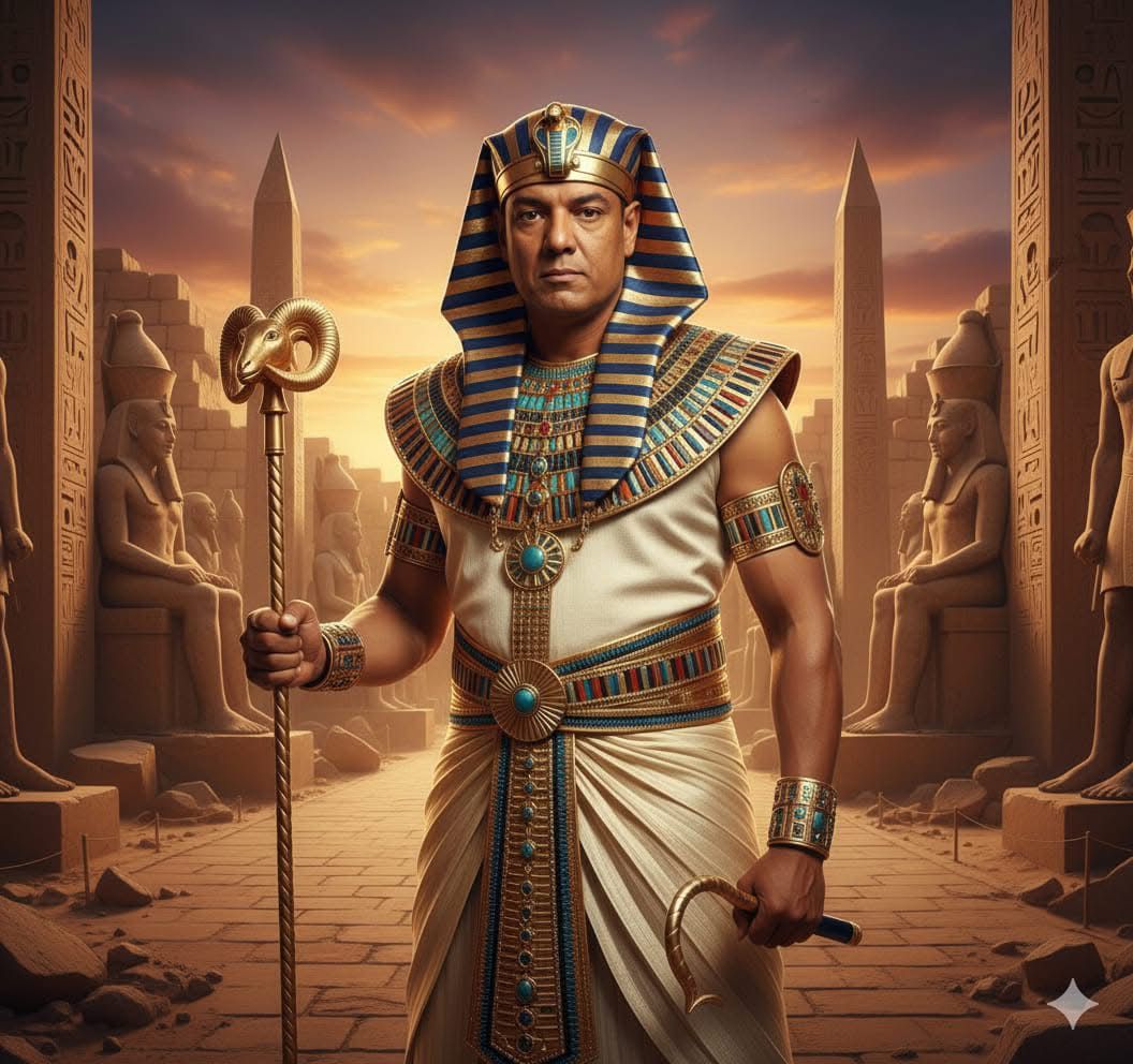 الفنان هشام الجخ بالزى الفرعونى الفنان هشام الجخ بالزى الفرعونى