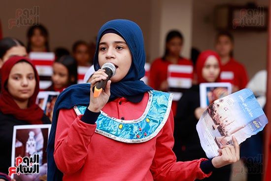 احتفالات الطلاب بالمتحف المصرى خلال طابور الصباح (4)