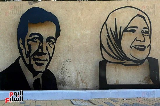 أعمال فنية في محيط المتحف المصري الكبير أعمال فنية في محيط المتحف المصري الكبير