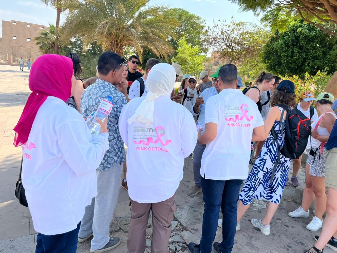 جانب من فعالية توعوية بمعبد الكرنك لمستشفى الأورام جانب من فعالية توعوية بمعبد الكرنك لمستشفى الأورام