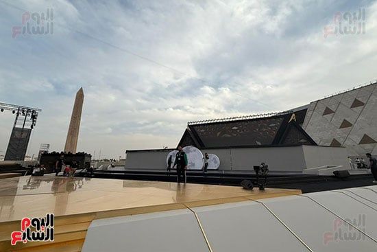 جانب من الاستعدادات لافتتاح المتحف الكبير جانب من الاستعدادات لافتتاح المتحف الكبير