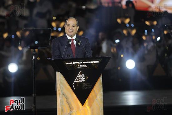 الرئيس السيسى خلال حفل الافتتاح الرئيس السيسى خلال حفل الافتتاح