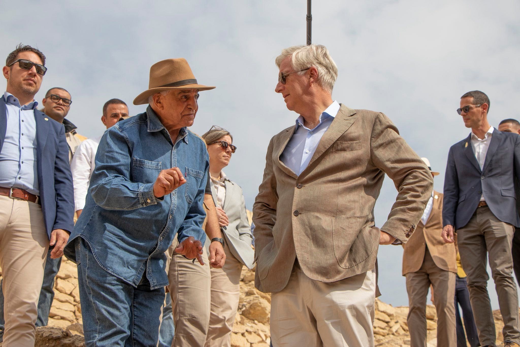 ملك بلجيكا يزور آثار سقارة (5)