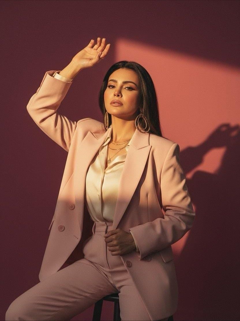 دينا فؤاد باطلالة كلاسيكية