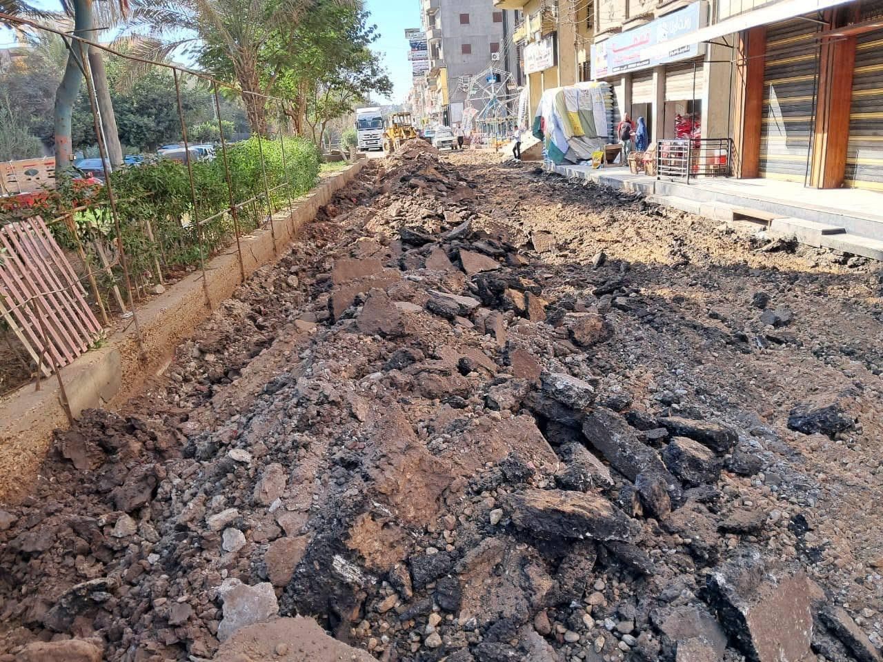 جانب من اعمال الازدواج لطريق المحكمة في منية النصر جانب من اعمال الازدواج لطريق المحكمة في منية النصر