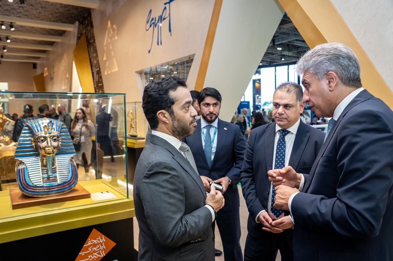 مشاركة شريف فتحي وزير السياحة والآثار بالجناح المصري المُشارك في البورصة