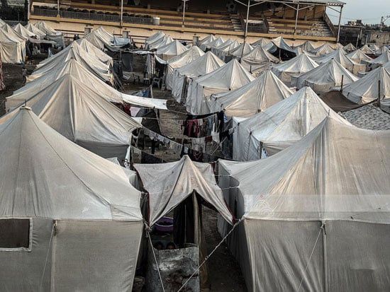 خيام النازحين فى النصيرات