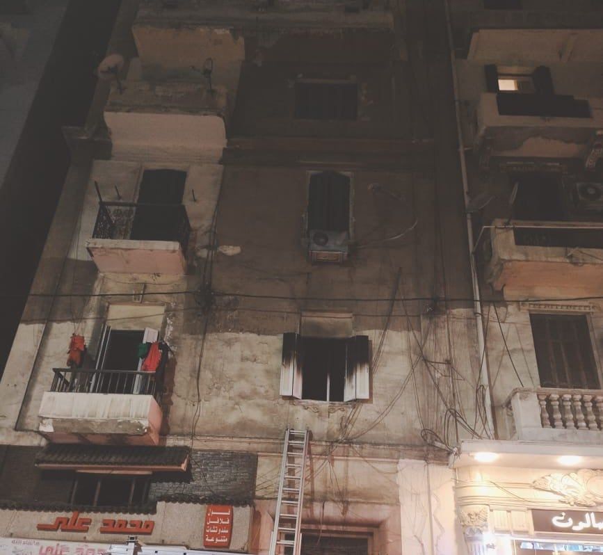 حريق شقة في الإسكندرية حريق شقة في الإسكندرية