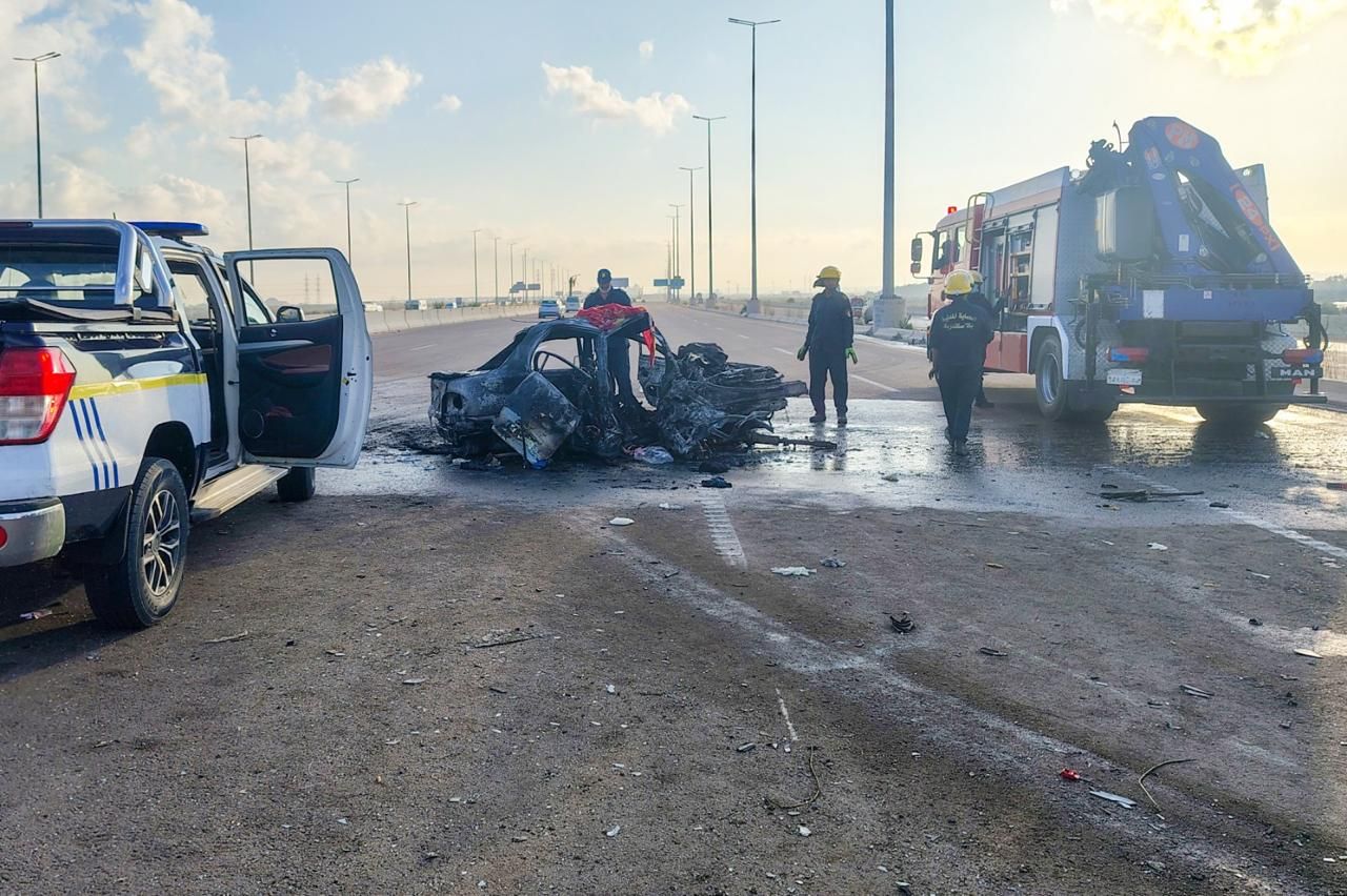 حريق سيارة غرب الإسكندرية حريق سيارة غرب الإسكندرية