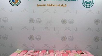 حرس الحدود يحبط تهريب 59 كجم من الحشيش المخدر بعسير