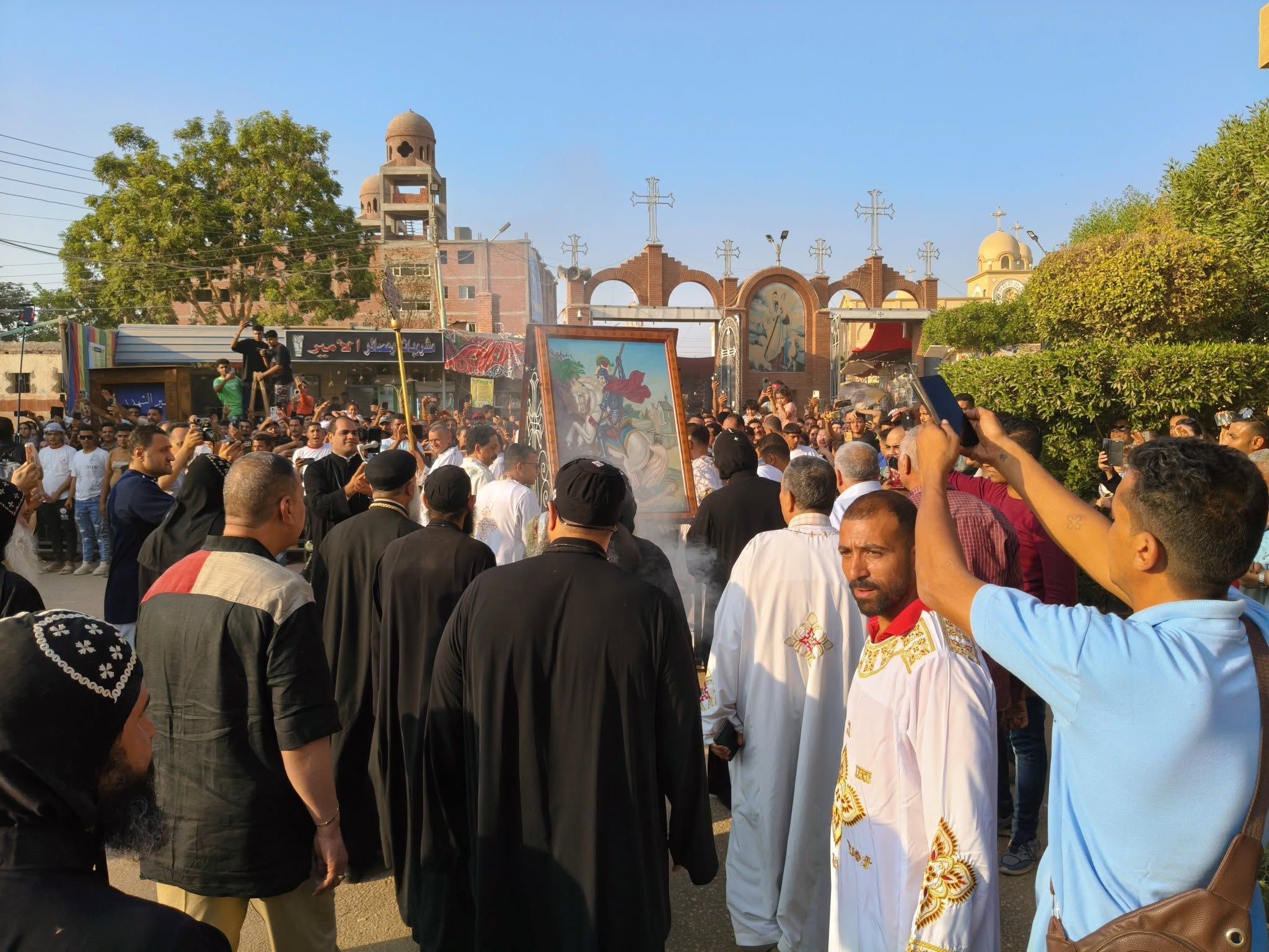 أولى فعاليات الإحتفال السنوي بالصلوات والتسابيح فى دير مارجرجس