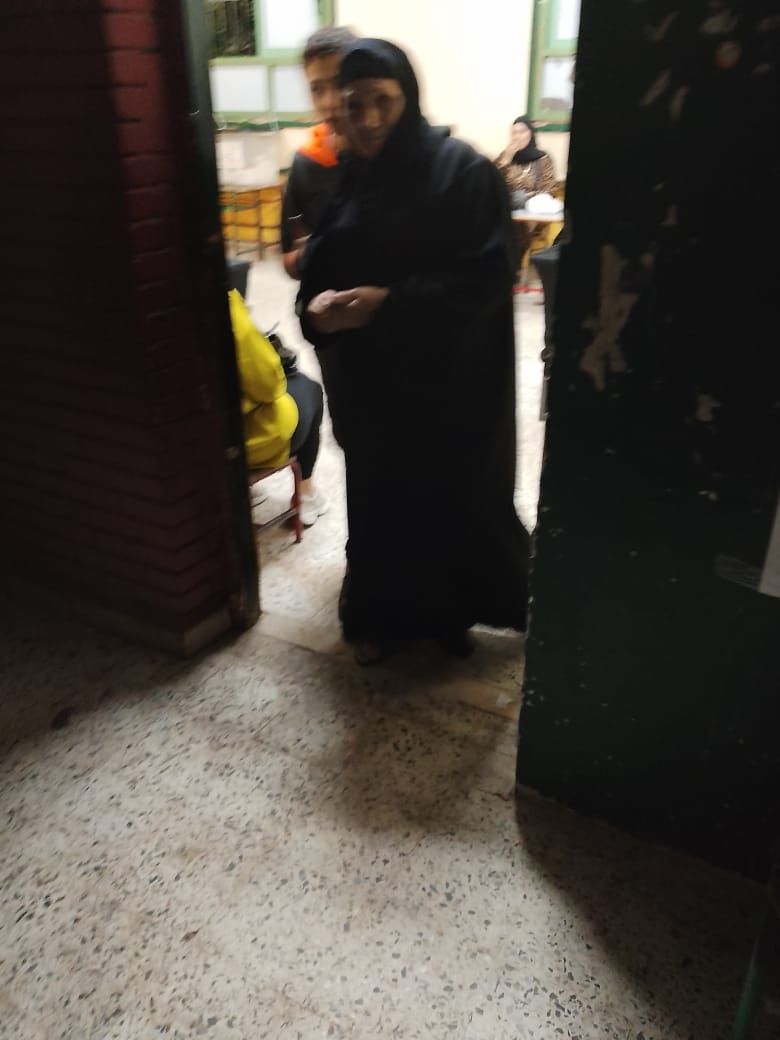 سيدة تدلى بصوتها فى الانتخابات