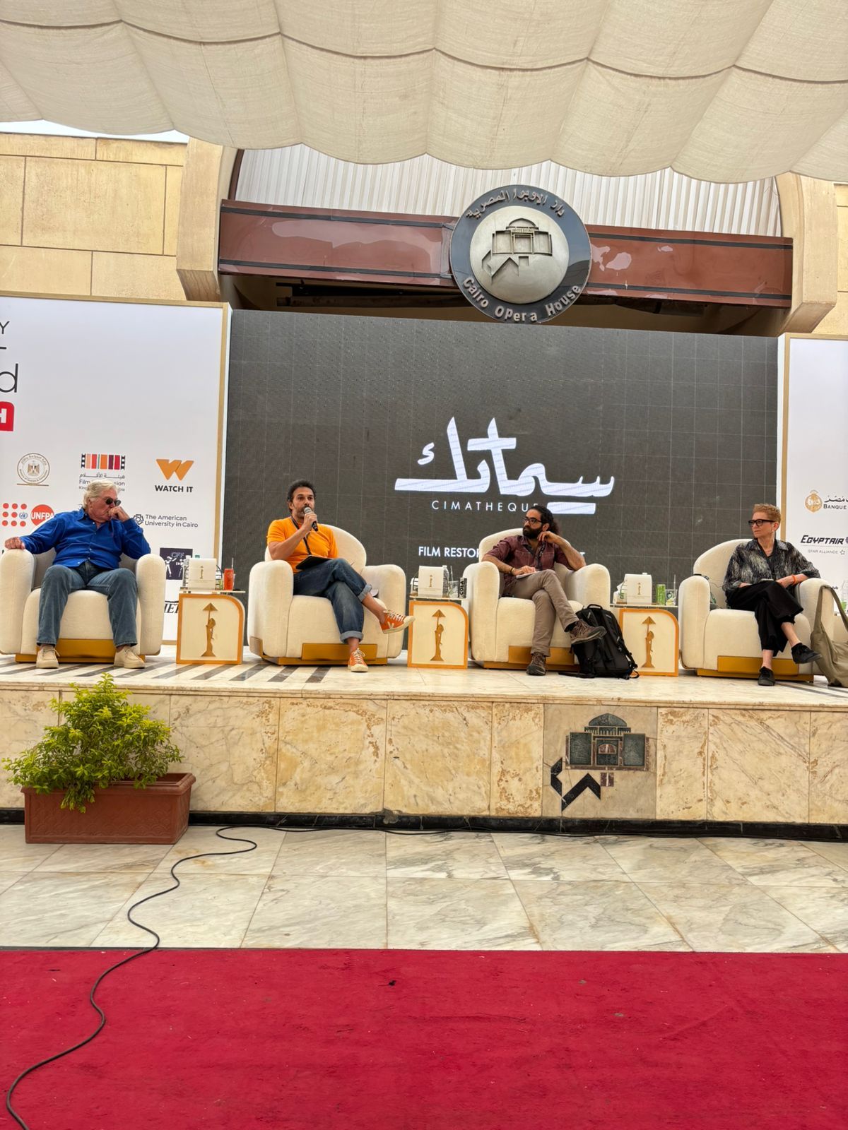 حسين فهمي فى ندوة الترميم الرقمي