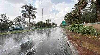 أمطار غزيرة على منطقة الباحة والمدني يحذر 