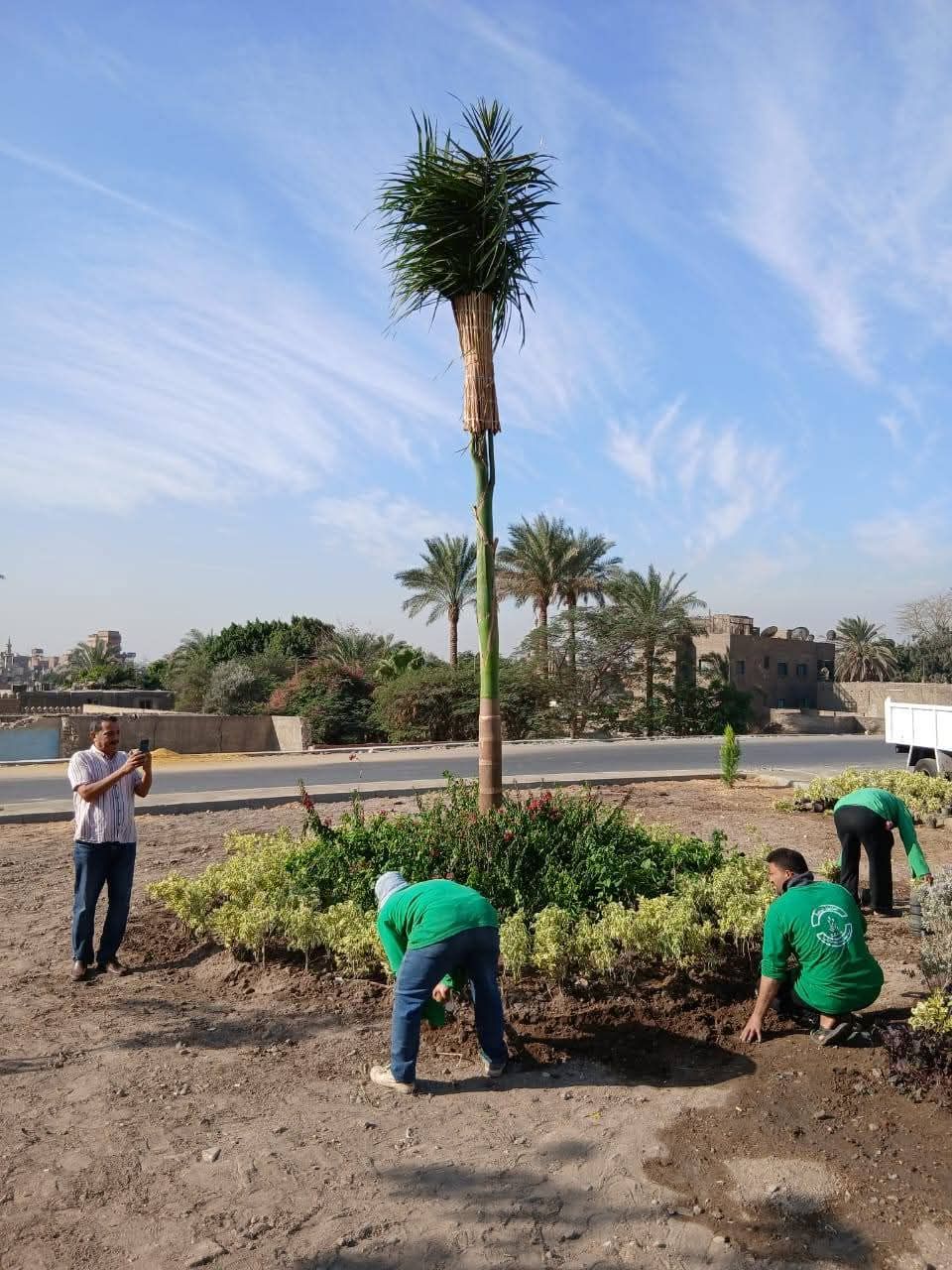 جانب من مشروع ميادين خضراء جانب من مشروع ميادين خضراء