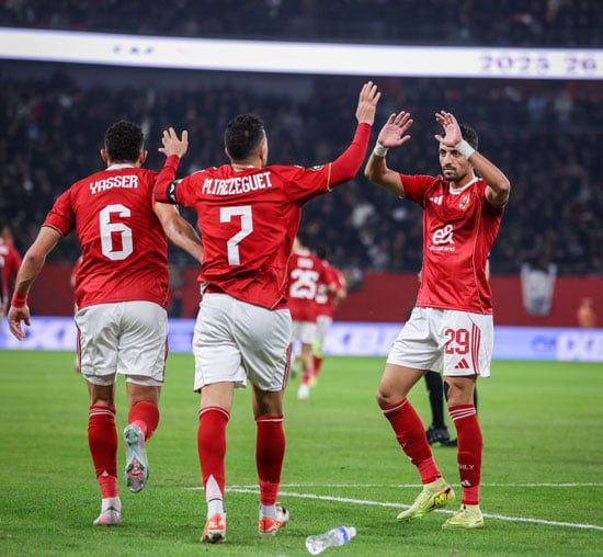 احتفال لاعبى الأهلى