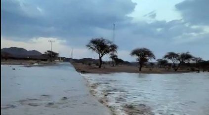 إنقاذ شخصين من تجمعات مياه في وادي القناة بالمدينة المنورة