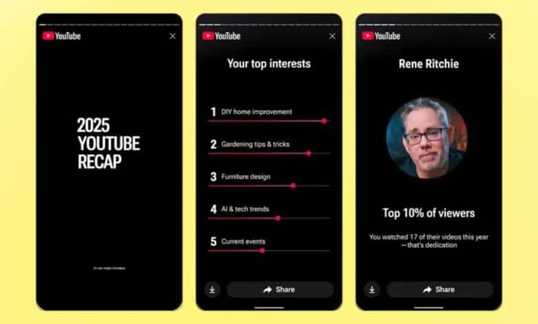 YouTube Recap.. يوتيوب تعلن إطلاق ميزة ملخص المشاهدة السنوي