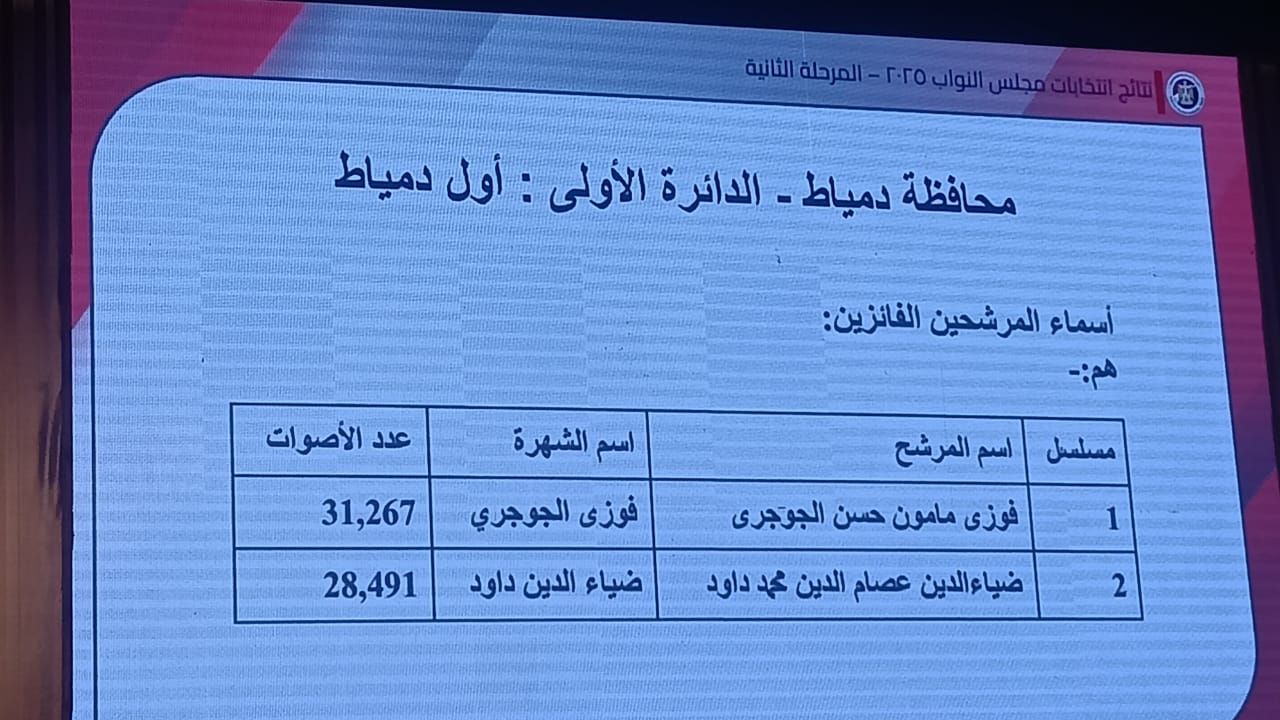 الدائرة الاولى دمياط