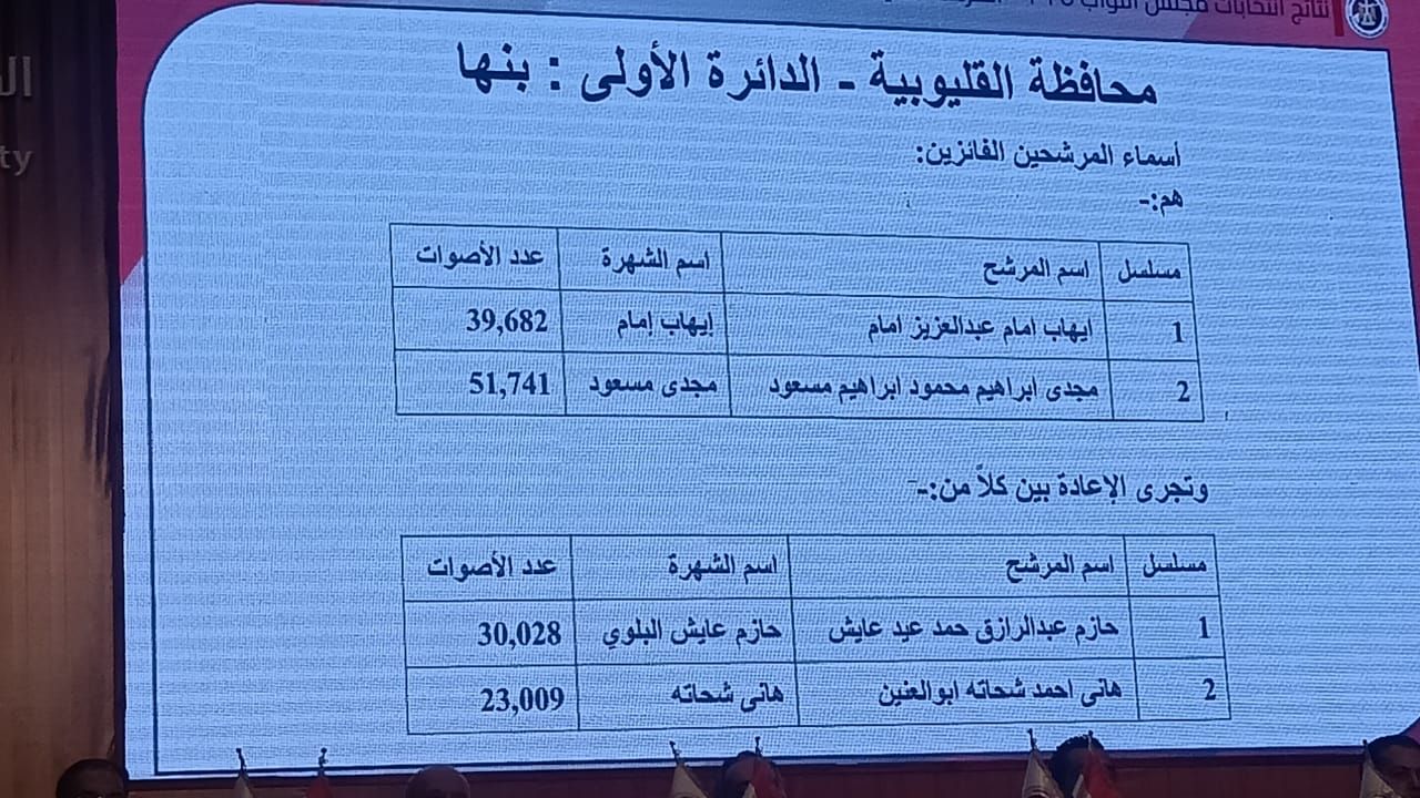 نتائج انتخابات البرلمان في 15 دائرة (1)