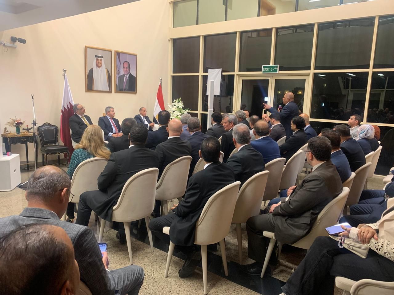 لقاء وزير الخارجية مع الجالية المصرية فى قطر