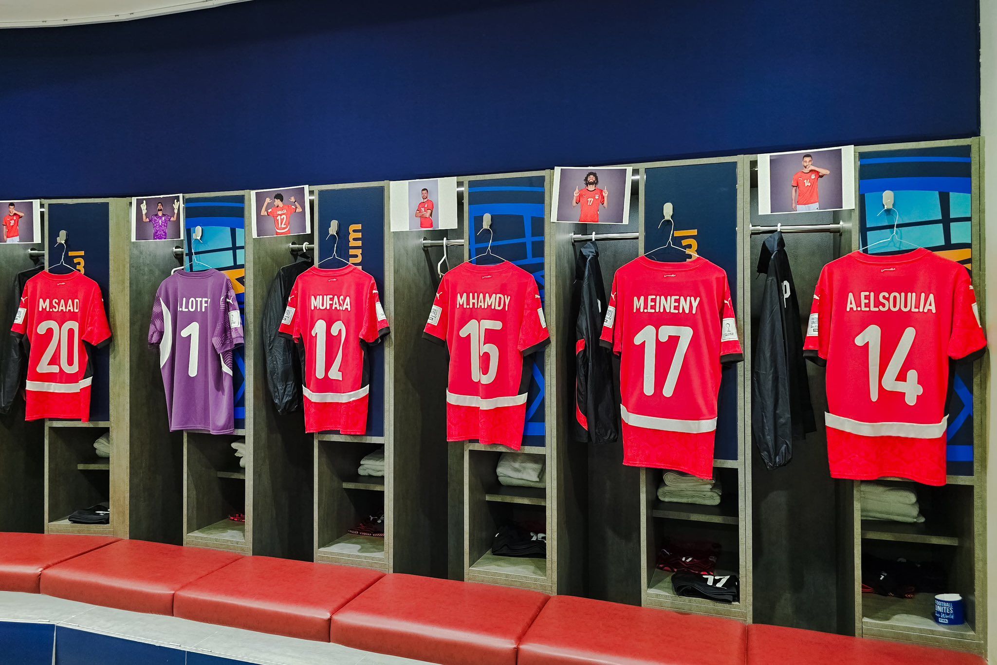 غرفة ملابس منتخب مصر بكأس العرب (2)