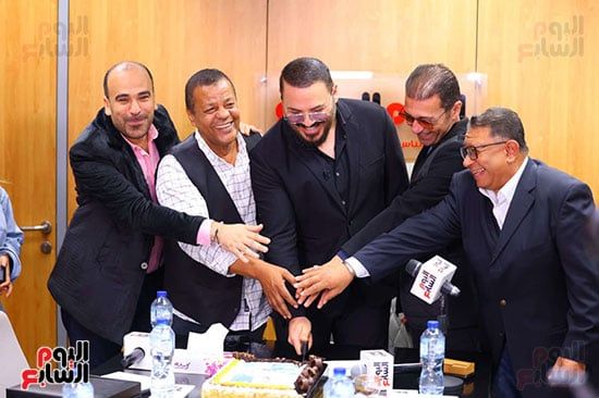 رامى عياش وسط صحفيين اليوم السابع رامى عياش وسط صحفيين اليوم السابع