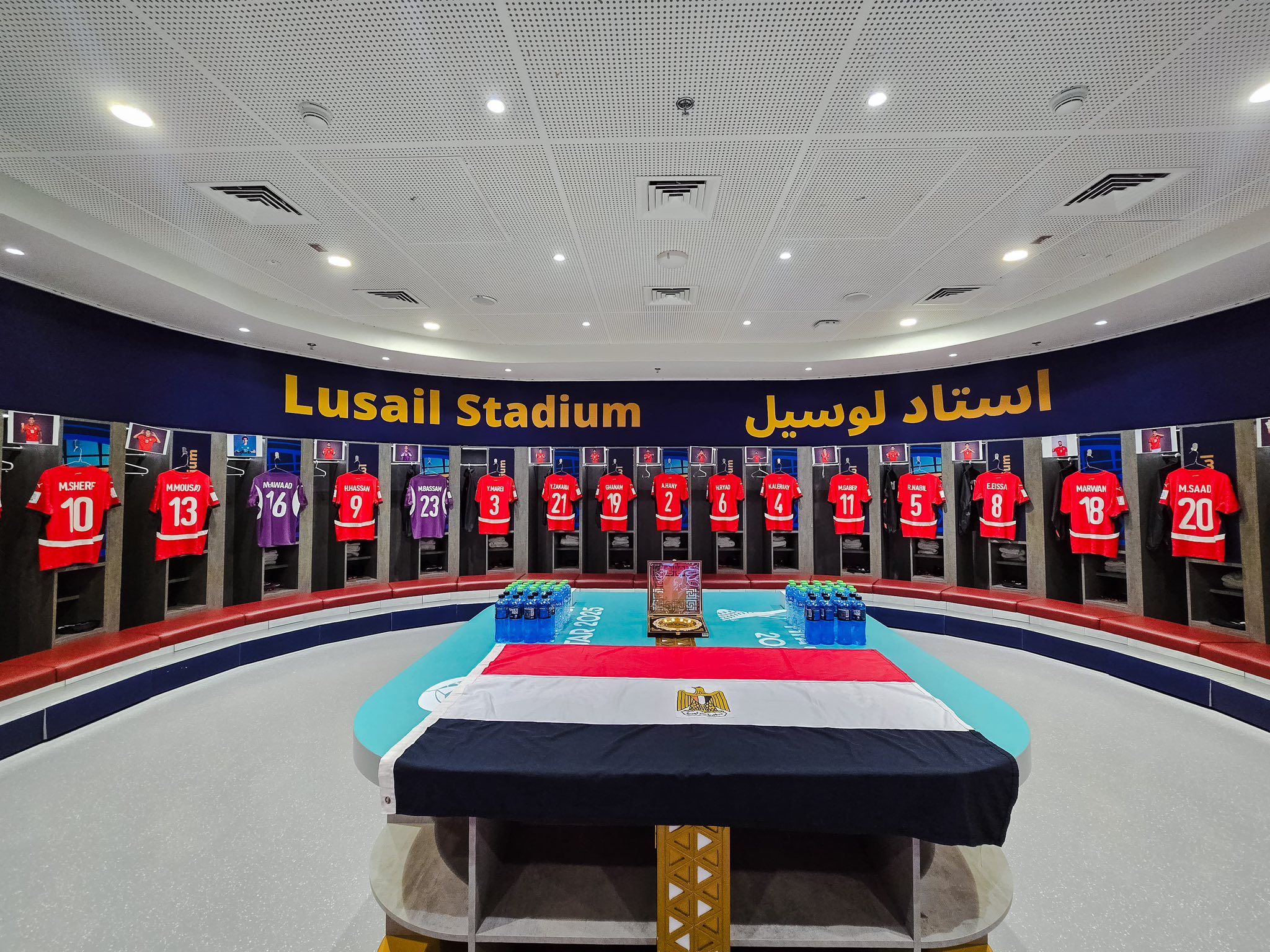 غرفة ملابس منتخب مصر بكأس العرب (3)