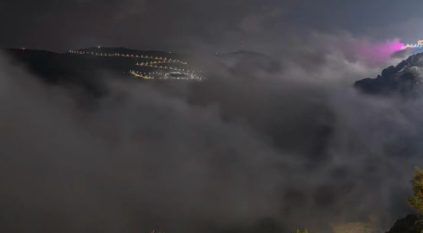 لقطات توثق الضباب الكثيف في الباحة