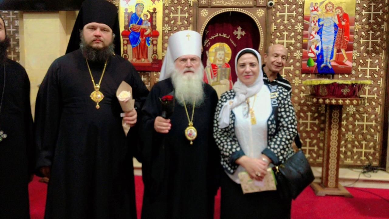 جانب من الوفد الروسي بالكنيسة جانب من الوفد الروسي بالكنيسة