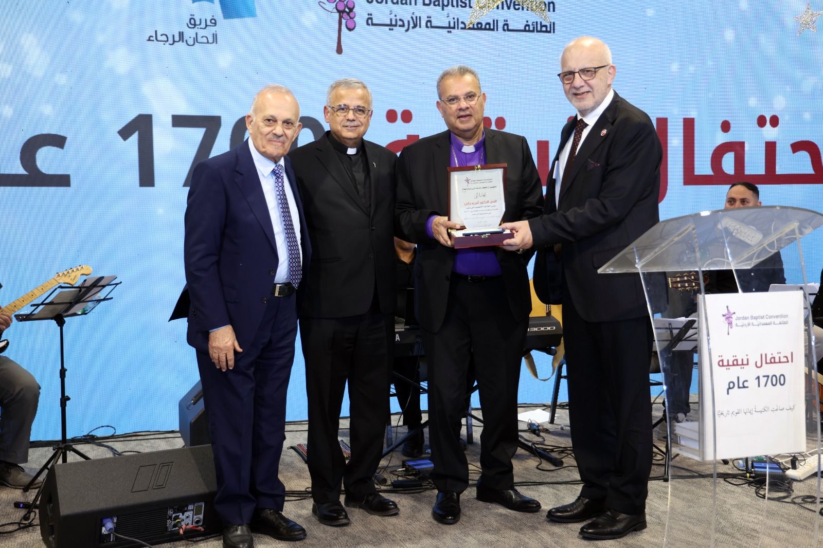 الدكتور القس أندريه زكي خلال الاحتفالية الدكتور القس أندريه زكي خلال الاحتفالية