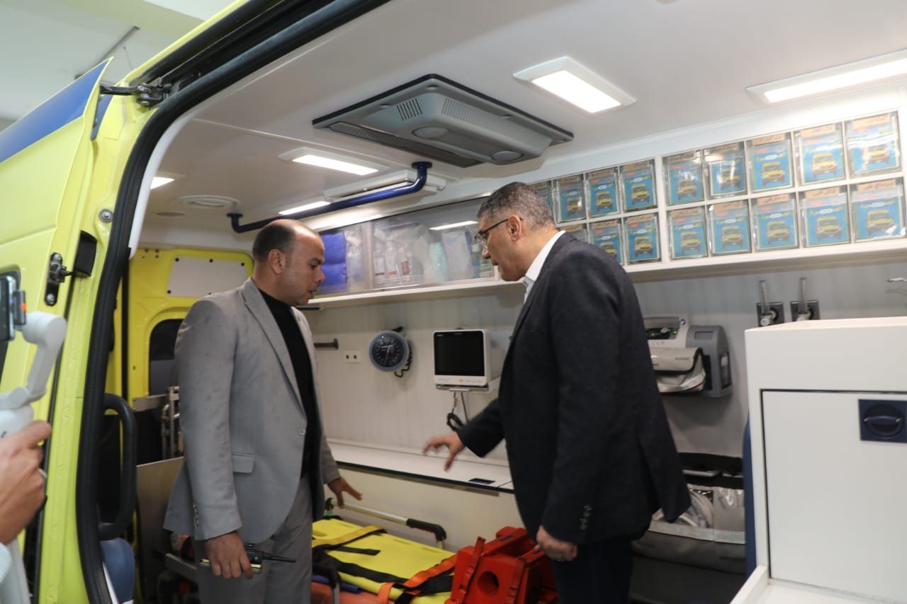 تفقد محافظ الجيزة نقطة إسعاف الودى تفقد محافظ الجيزة نقطة إسعاف الودى