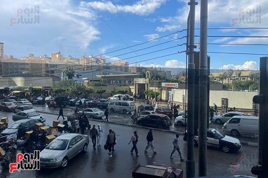 الأمطار تزين مدينة المنصورة الأمطار تزين مدينة المنصورة