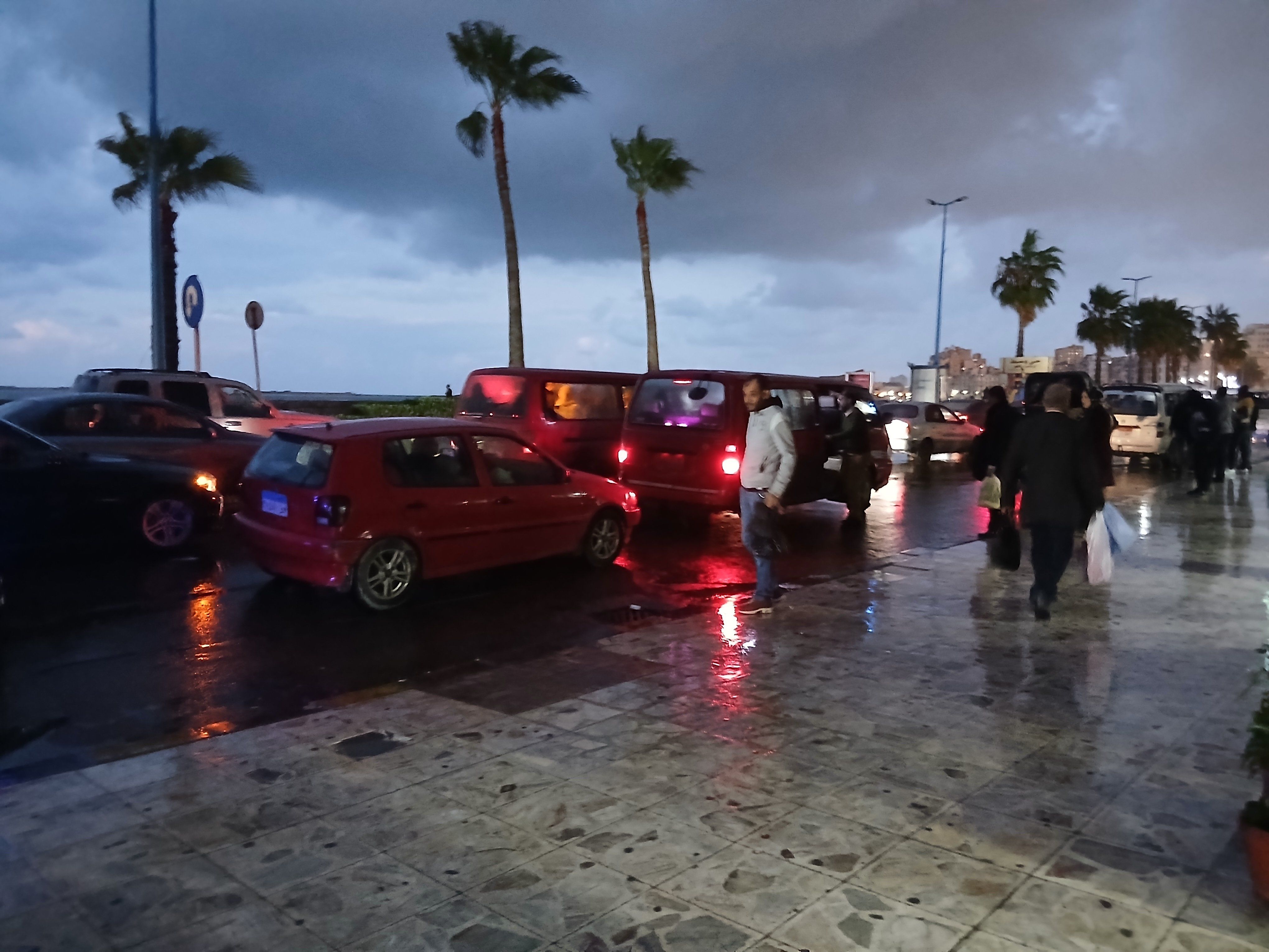 امطار غزيرة ليلا في الإسكندرية امطار غزيرة ليلا في الإسكندرية