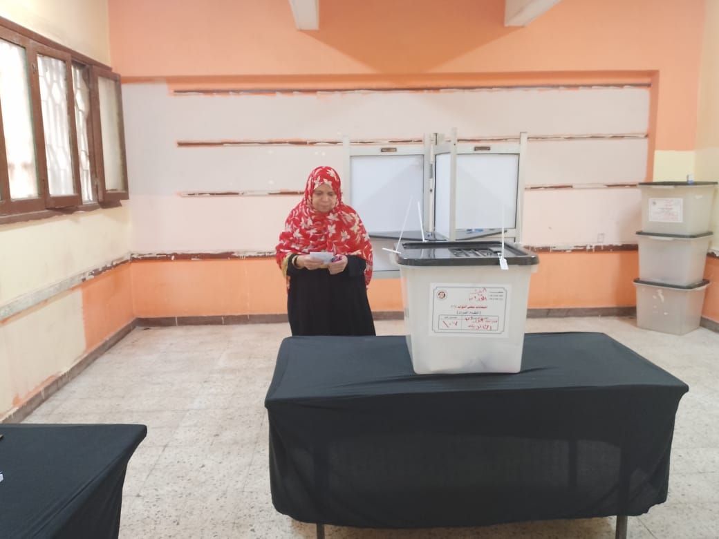 احدى السيدات تشارك فى الانتخابات احدى السيدات تشارك فى الانتخابات