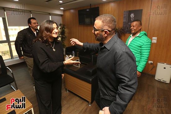 أحمد السقا مع علا الشافعي رئيس مجلس الإدارة أحمد السقا مع علا الشافعي رئيس مجلس الإدارة