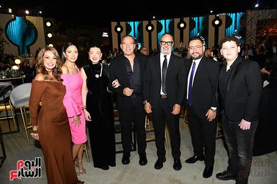 خالد صلاح وزوجته شيريهان ابو الحسن فى جفل زفاف ابنة محمد هنيدى خالد صلاح وزوجته شيريهان ابو الحسن فى جفل زفاف ابنة محمد هنيدى