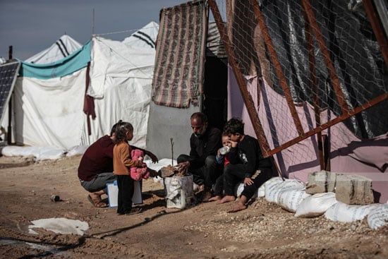 الحياة داخل الخيام فى غزة