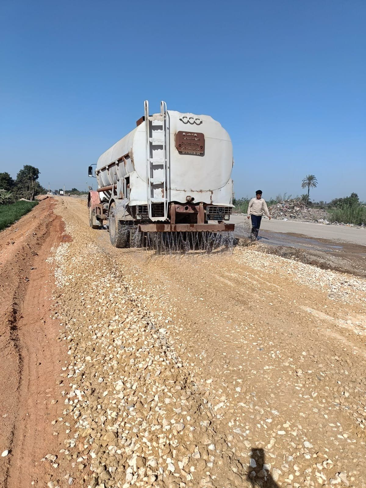 رصف طريق المريوطية رصف طريق المريوطية