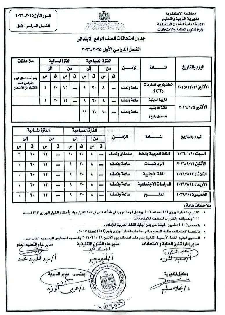 جداول امتحانات الفصل الدراسي الأول (9) جداول امتحانات الفصل الدراسي الأول (9)