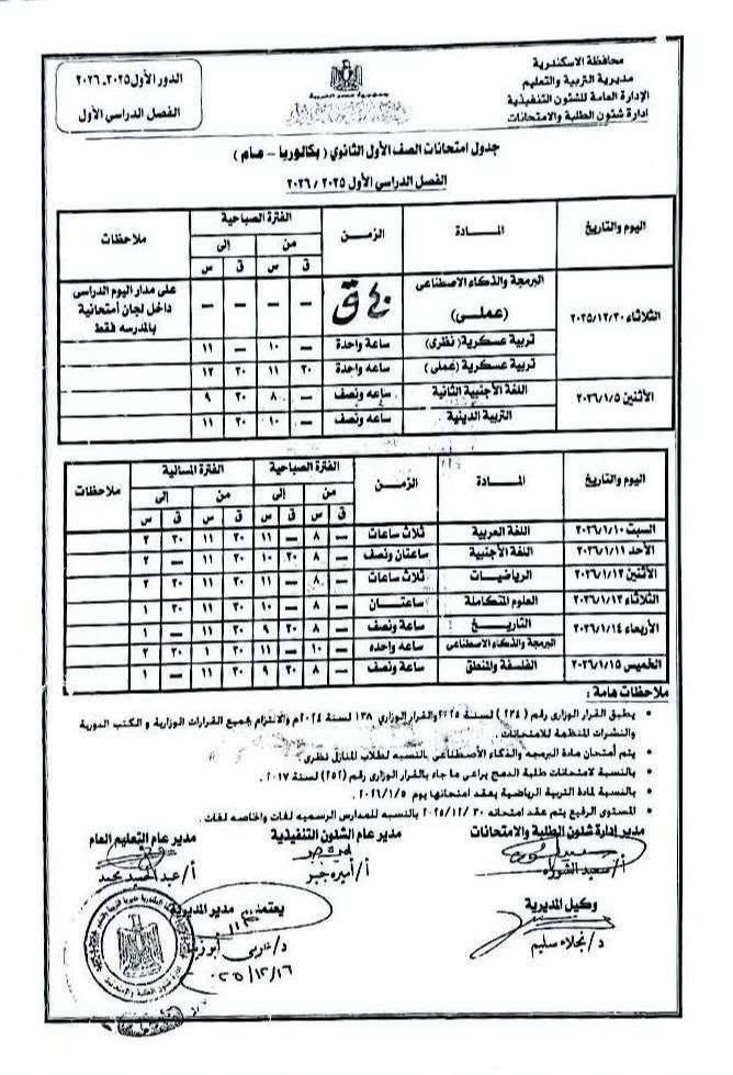 جداول امتحانات الفصل الدراسي الأول (2) جداول امتحانات الفصل الدراسي الأول (2)