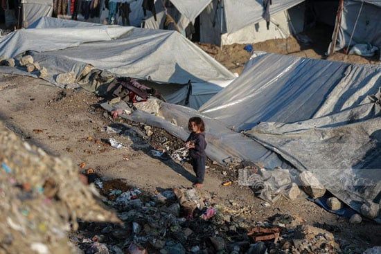 نازحين فى قطاع غزة