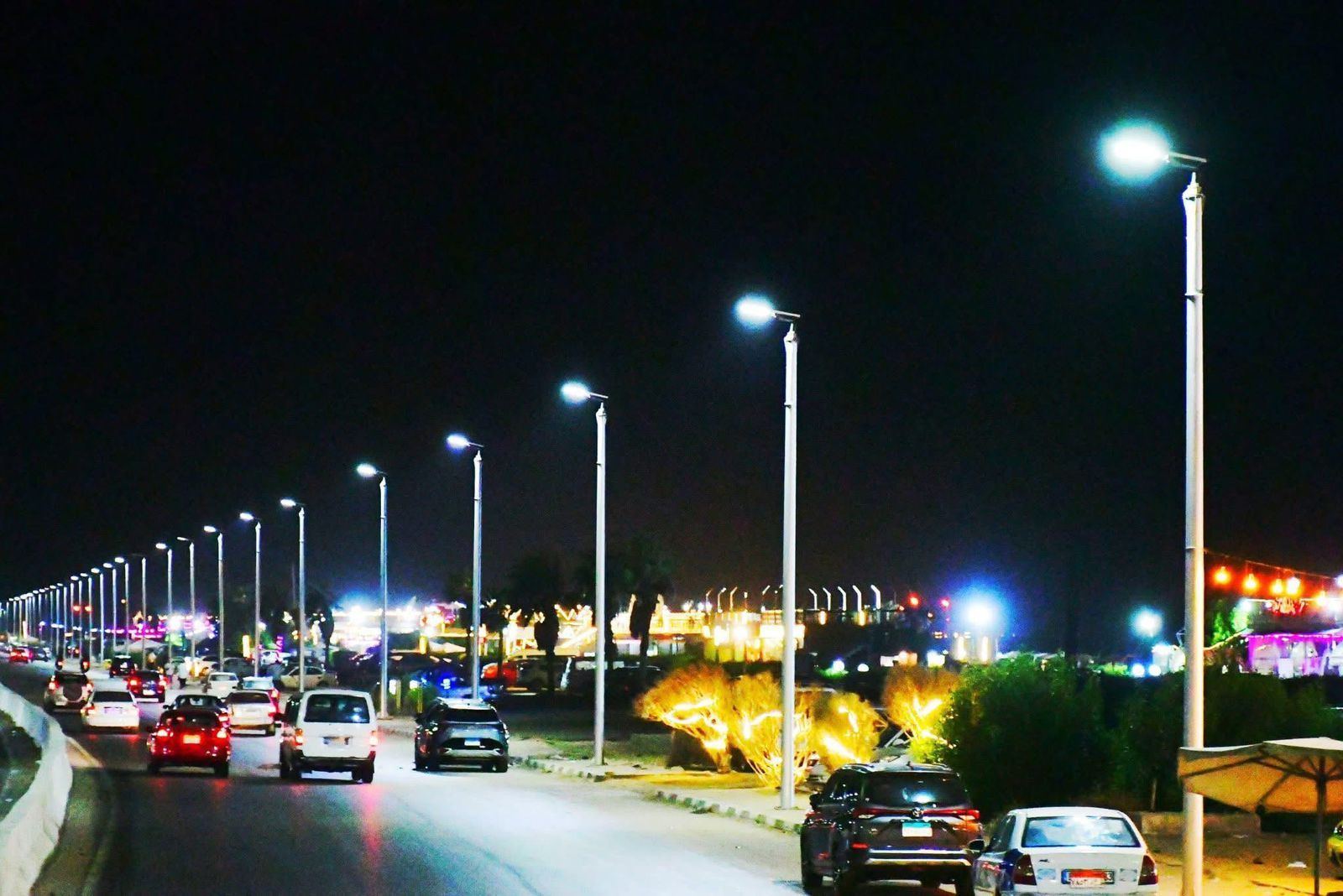 انارة طريق غرب بورسعيد انارة طريق غرب بورسعيد